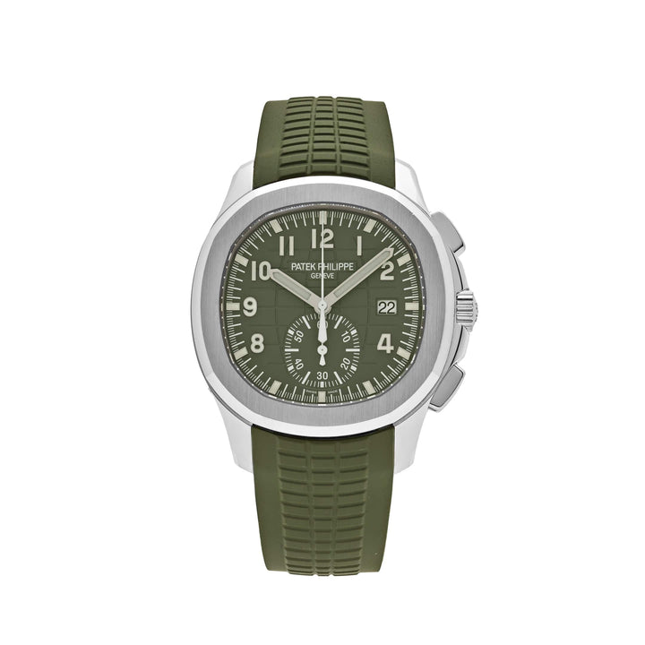 Patek Philippe Aquanaut 5968G-010 Chronograph White Gold Khaki Green Dial Uncut (2024) - View 13
