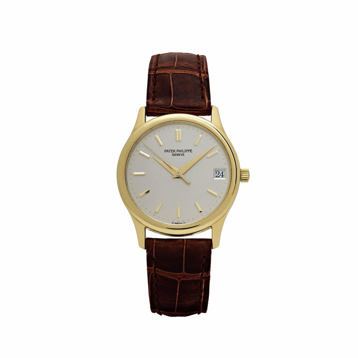 Patek Philippe Calatrava 3998 Yellow Gold Cream Dial Alligator Strap (1997) - View 13