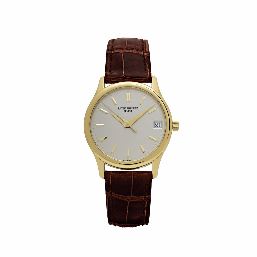 Patek Philippe Calatrava 3998 Yellow Gold Cream Dial Alligator Strap (1997) - View 13