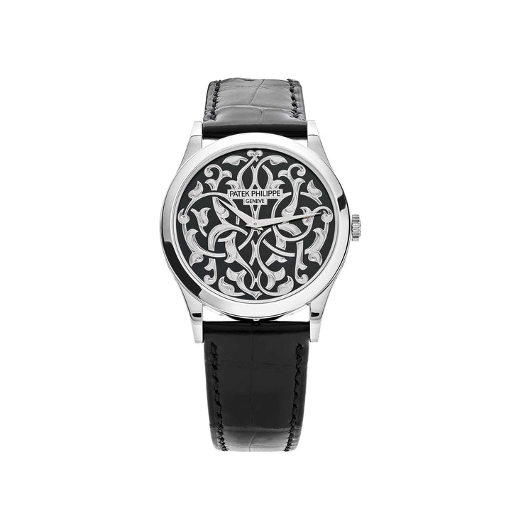 Patek Philippe Calatrava 5088/100P-001 Platinum Engraved Black Dial - View 13