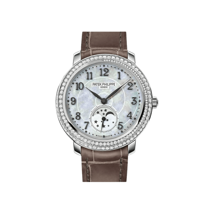 Patek Philippe Complications 4968G-010 'Ladies' Moon Phases White Gold Mother of Pearl Dial Diamond Bezel - View 2