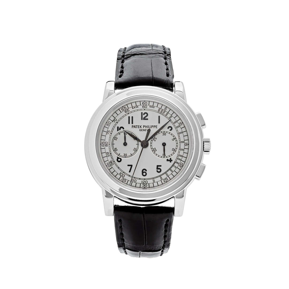Patek Philippe Complications 5070G-001 Annual Calendar Chronograph White Gold Silver Dial (2007) - View 13