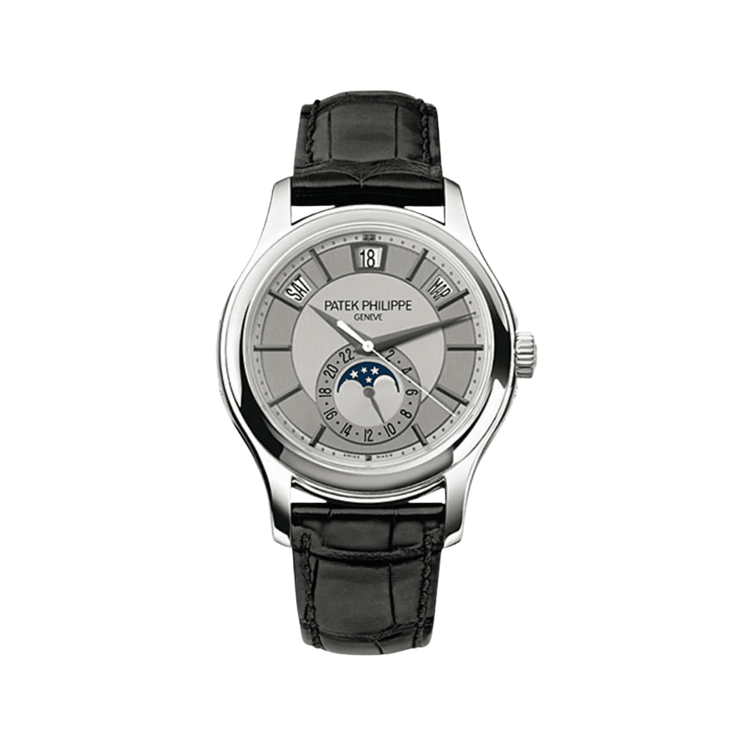 Patek Philippe Complications 5205G-001 Annual Calendar White Gold Silver Dial - View 2
