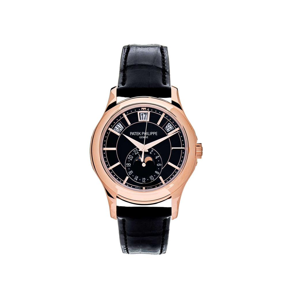 Patek Philippe Complications 5205R-010 Annual Calendar Rose Gold Black Dial - View 4