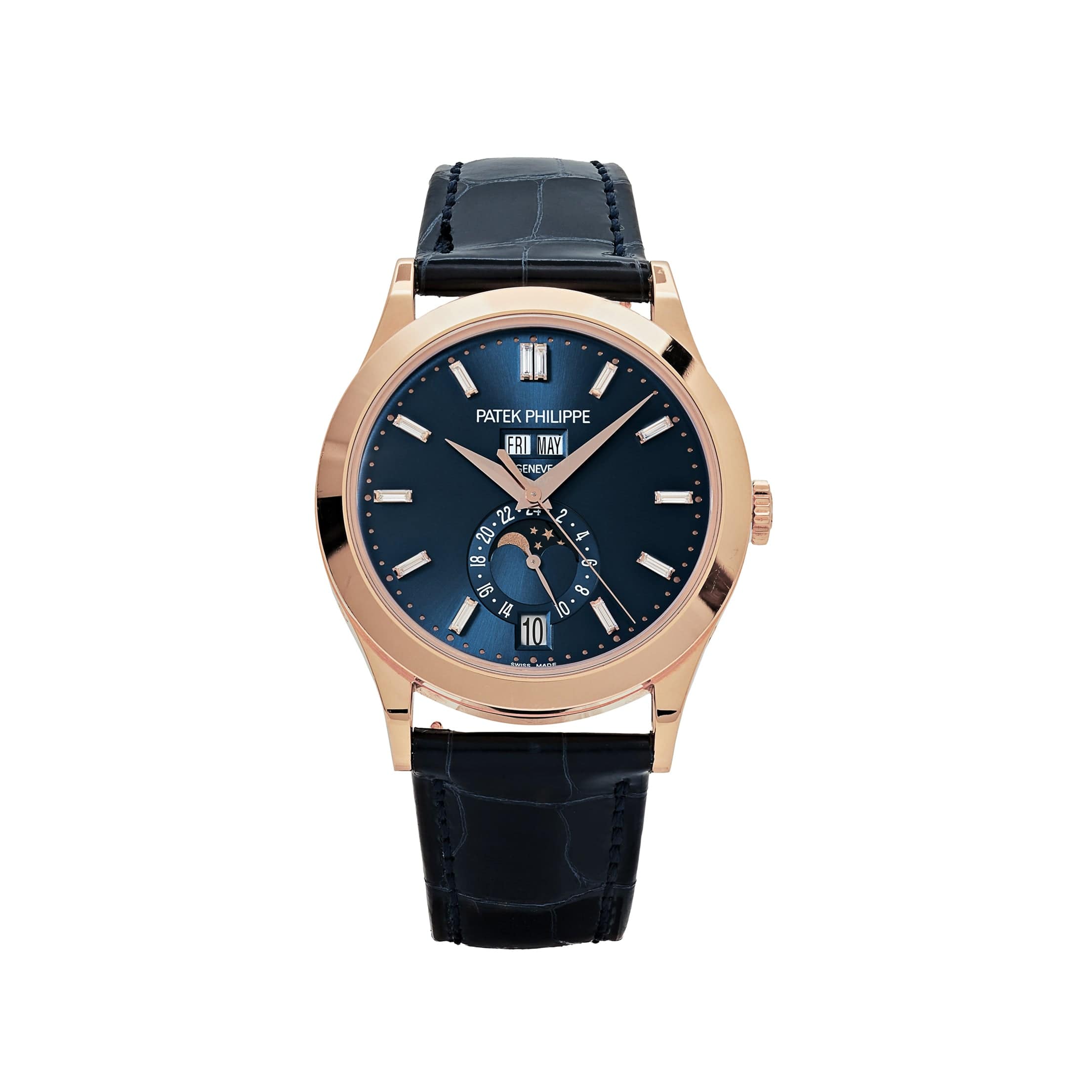 Patek Philippe Complications 5396R-015 Annual Calendar Rose Gold Blue Dial (2019) - View 13