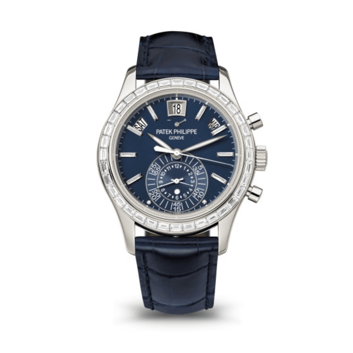 Patek Philippe Complications 5961P-001 Annual Calendar Platinum Baguette Blue Dial (2023) - View 2