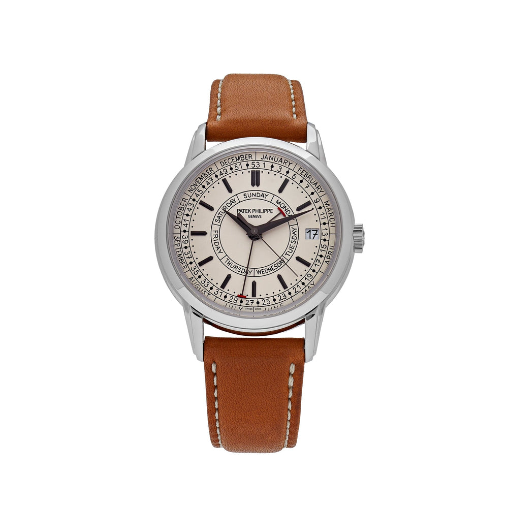 Patek Philippe Complications Calatrava 5212A-001 Weekly Calendar Silver Opaline Dial - View 13