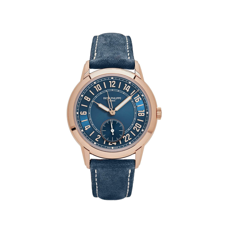 Patek Philippe Complications Calatrava 5224R-001 Travel Time Rose Gold Navy Blue Dial - View 13