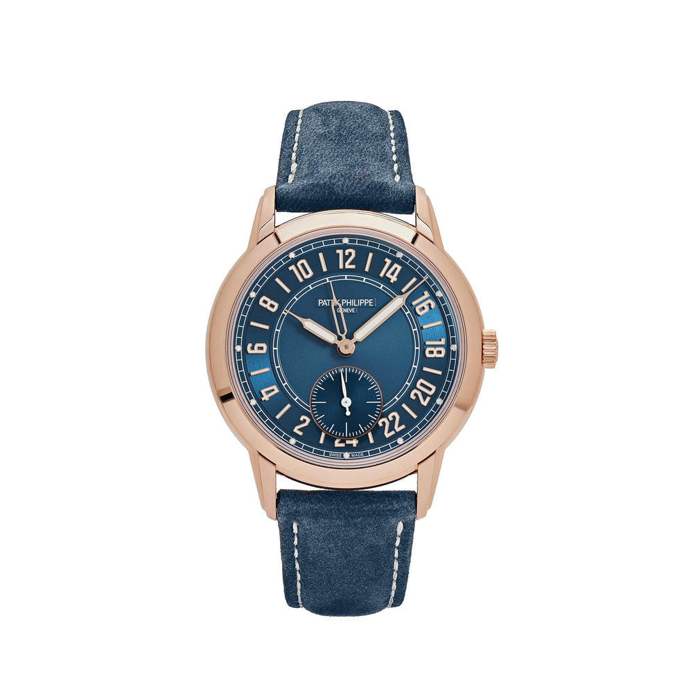 Patek Philippe Complications Calatrava 5224R-001 Travel Time Rose Gold Navy Blue Dial - View 13