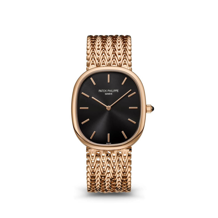 Patek Philippe Golden Ellipse 5738/1R-001 'Ladies' Rose Gold Black Dial (2024) - View 2
