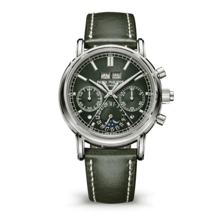Patek Philippe Grand Complications 5204G-001 Perpetual Calendar White Gold Green Dial - View 2