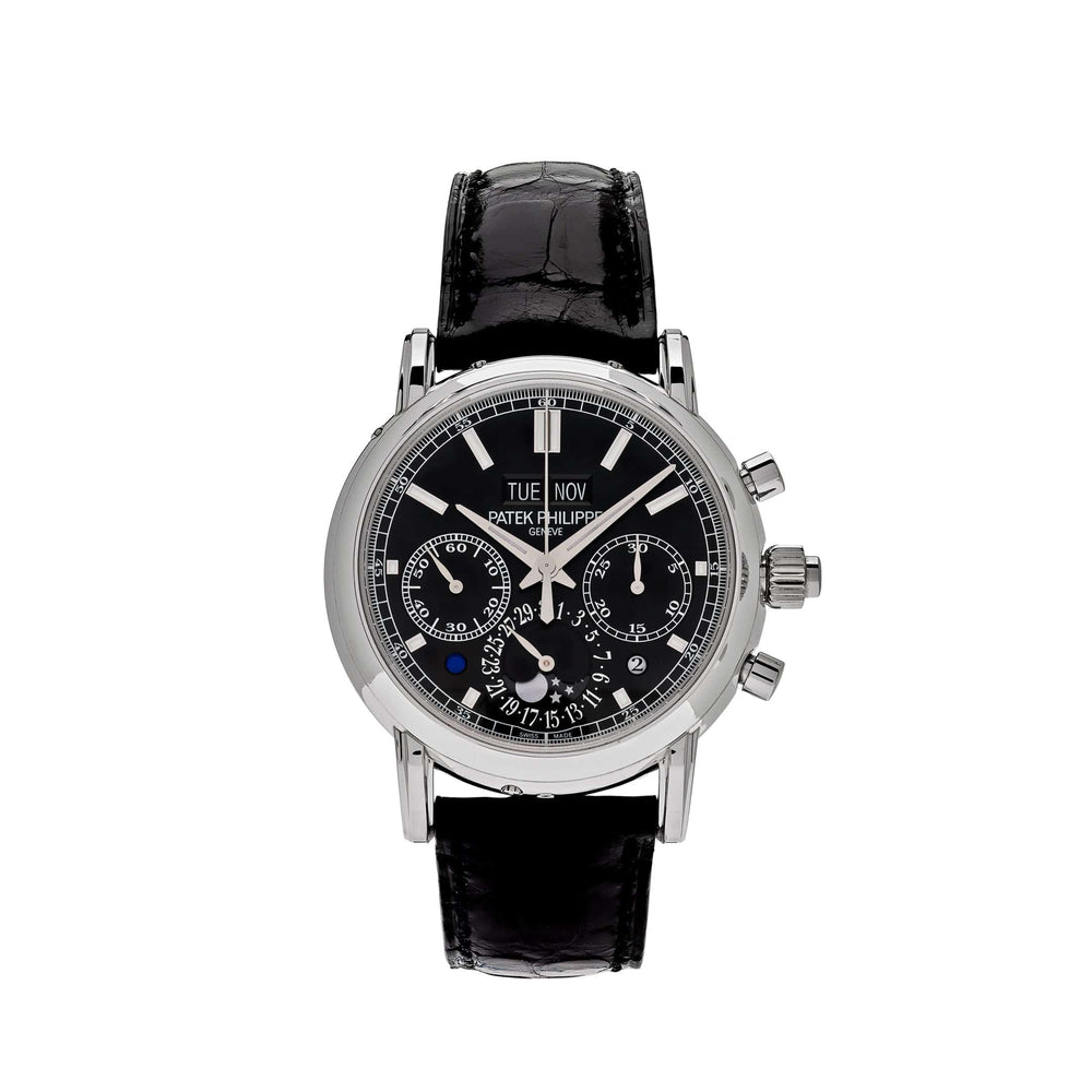 Patek Philippe Grand Complications 5204P-011 Perpetual Calendar Chronograph Platinum Black Dial - View 4