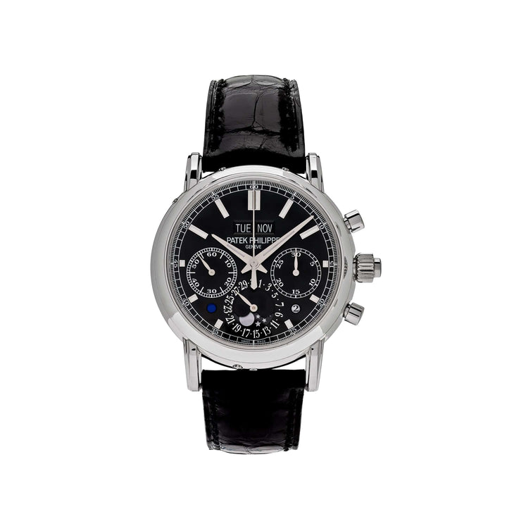Patek Philippe Grand Complications 5204P-011 Perpetual Calendar Chronograph Platinum Black Dial - View 4