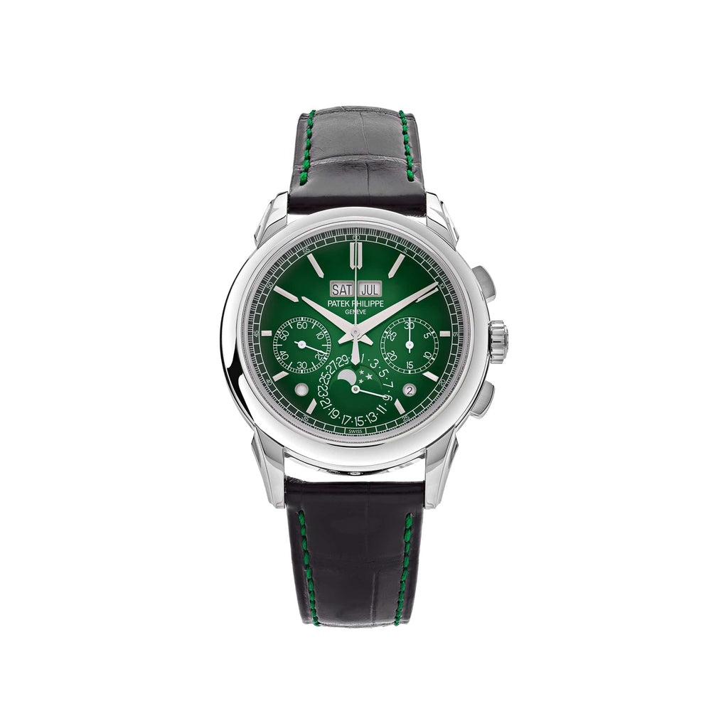Patek Philippe Grand Complications 5270P-014 Perpetual Calendar Chronograph Platinum Green Dial (2023) - View 13