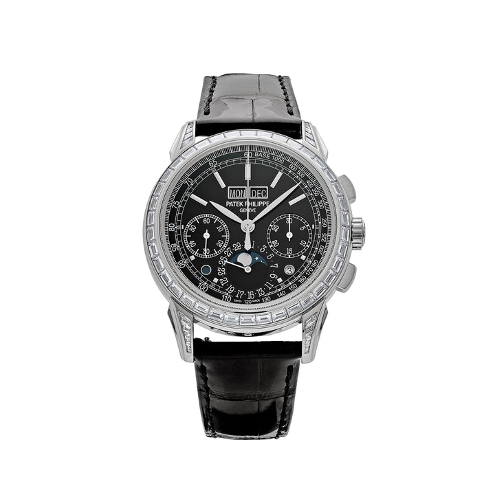 Patek Philippe Grand Complications 5271P-001 Perpetual Calendar Platinum Black Dial Baguette Bezel - View 13