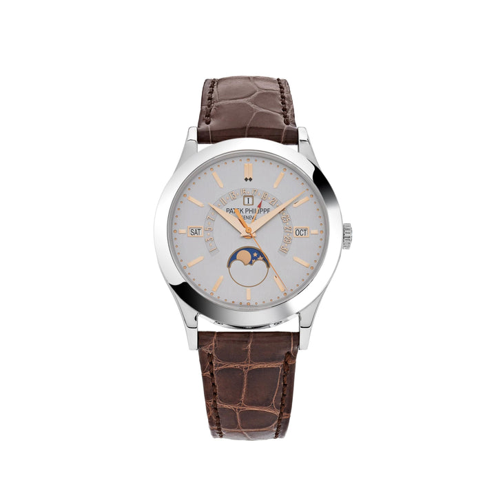 Patek Philippe Grand Complications 5496P-015 Perpetual Calendar Moon Phases Platinum Silver Dial (2017) - View 4