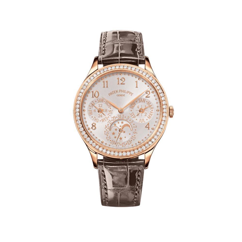 Patek Philippe Grand Complications 7140R-001 Rose Gold Perpetual Calendar Diamond Bezel White Dial - View 6