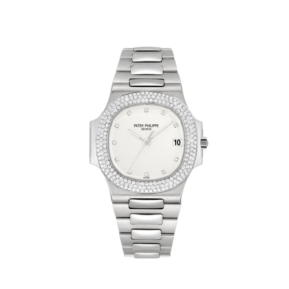 Patek Philippe Nautilus 3800/4G-001 White Gold White Dial Diamond Set (2004) - View 2