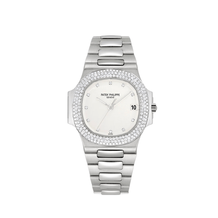 Patek Philippe Nautilus 3800/4G-001 White Gold White Dial Diamond Set (2004) - View 2