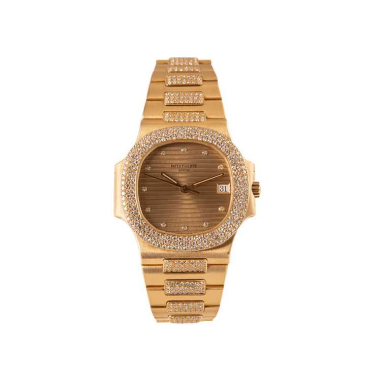 Patek Philippe Nautilus 3800/5 Yellow Gold Glided Gold Diamond Dial (1984) - View 2