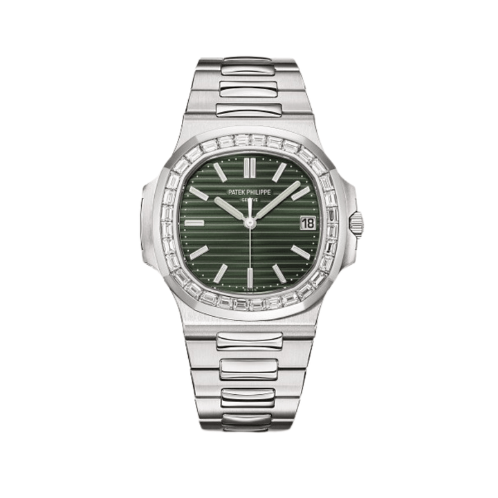 Patek Philippe Nautilus 5711/1300A Stainless Steel Green Dial Diamond Bezel - View 10