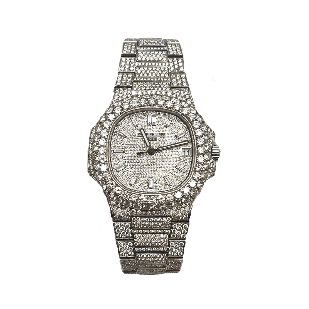 Patek Philippe Nautilus 5711/1A-011 Stainless Steel with Aftermarket Diamond Pavé Bezel and Case (2012) - View 8