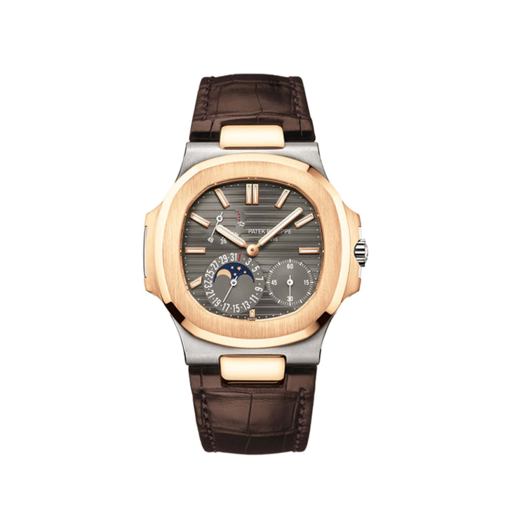 Patek Philippe Nautilus 5712GR-001 Moon Phase White Gold and Rose Gold - View 2