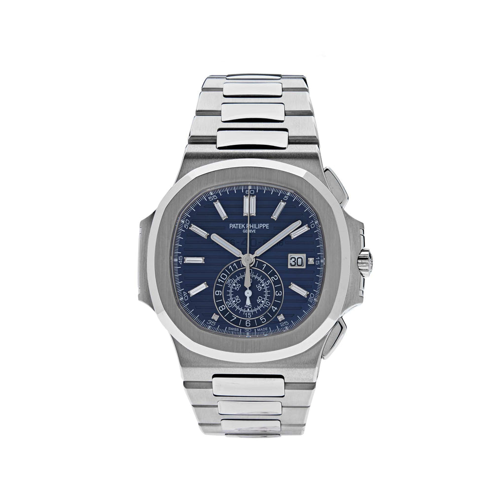 Patek Philippe Nautilus 5976/1G-001 '40th Anniversary' Chronograph White Gold Blue Diamond Dial Limited Edition (2018) - View 8
