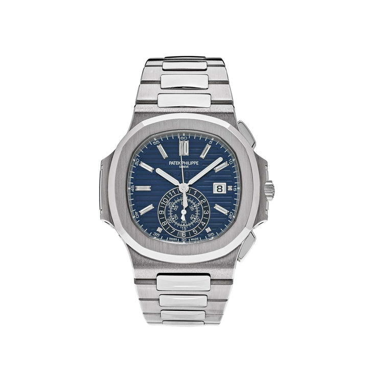 Patek Philippe Nautilus 5976/1G-001 '40th Anniversary' Chronograph White Gold Blue Diamond Dial Limited Edition (2017) - View 8