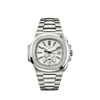 Patek Philippe Nautilus 5980/1A-019 Cronógrafo Fecha Acero Inoxidable Esfera Blanca