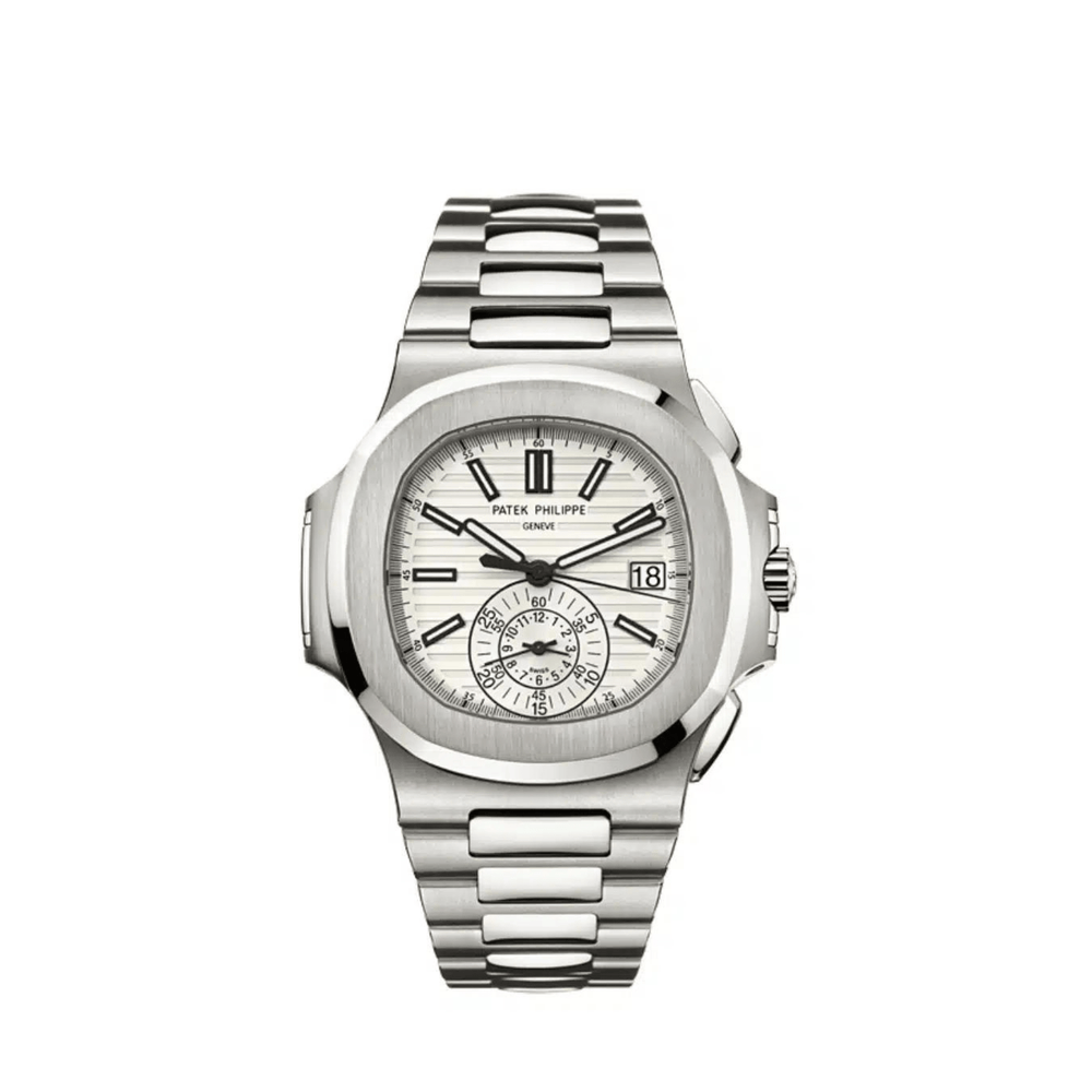 Patek Philippe Nautilus 5980/1A-019 Chronograph Date Stainless Steel White Dial - View 3