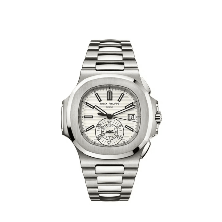 Patek Philippe Nautilus 5980/1A-019 Chronograph Date Stainless Steel White Dial - View 3
