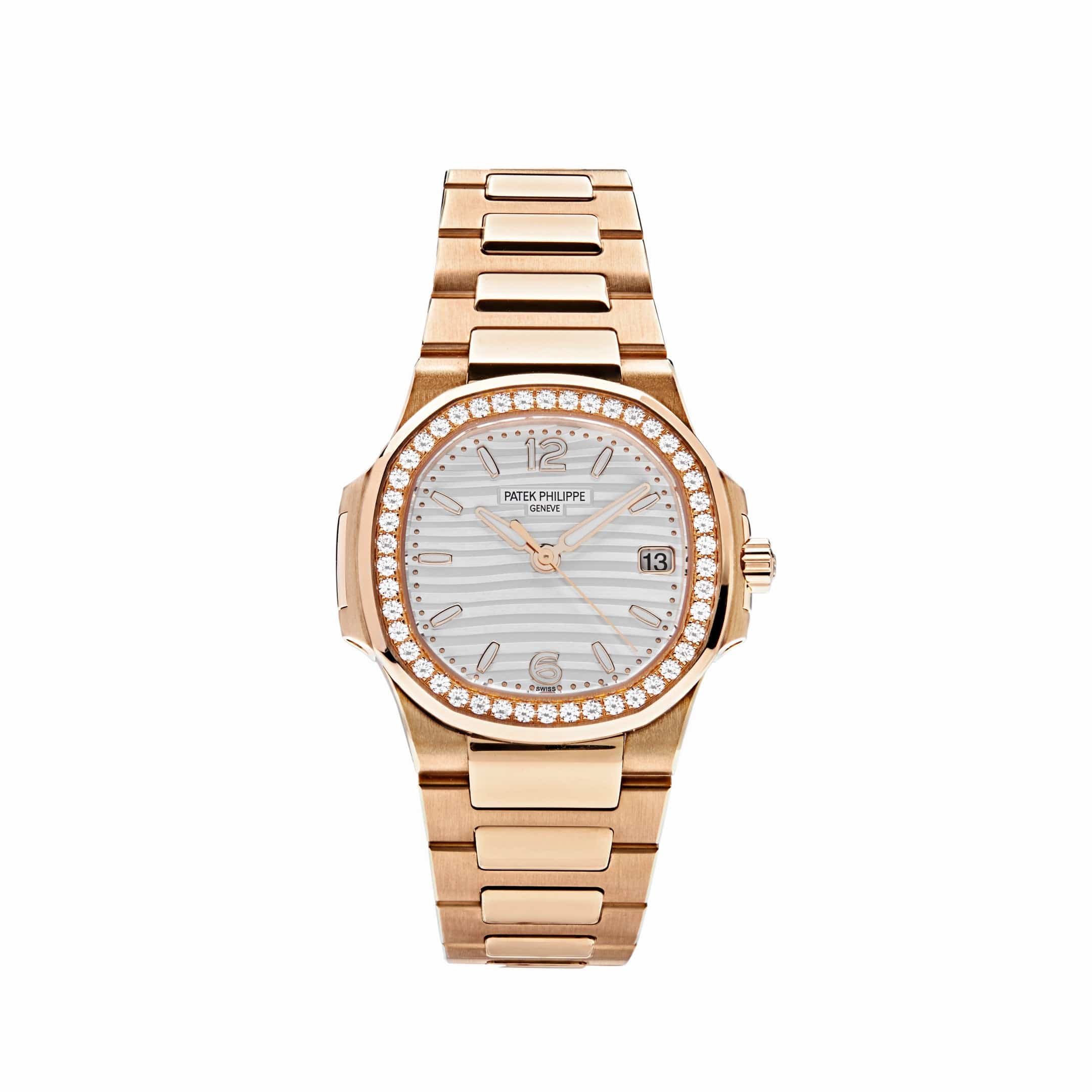 Patek Philippe Nautilus 7010/1R-011 'Ladies' Quartz Rose Gold Diamond Bezel - View 4