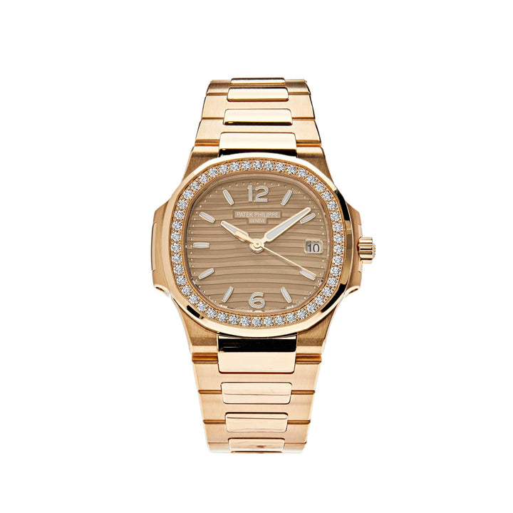 Patek Philippe Nautilus 7010/1R-012 Quartz Rose Gold Diamond Bezel - View 4