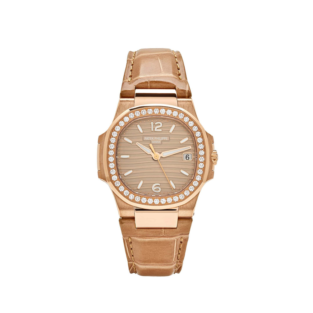 Patek Philippe Nautilus 7010R-012 'Ladies' Quartz Rose Gold Diamond Bezel - View 13