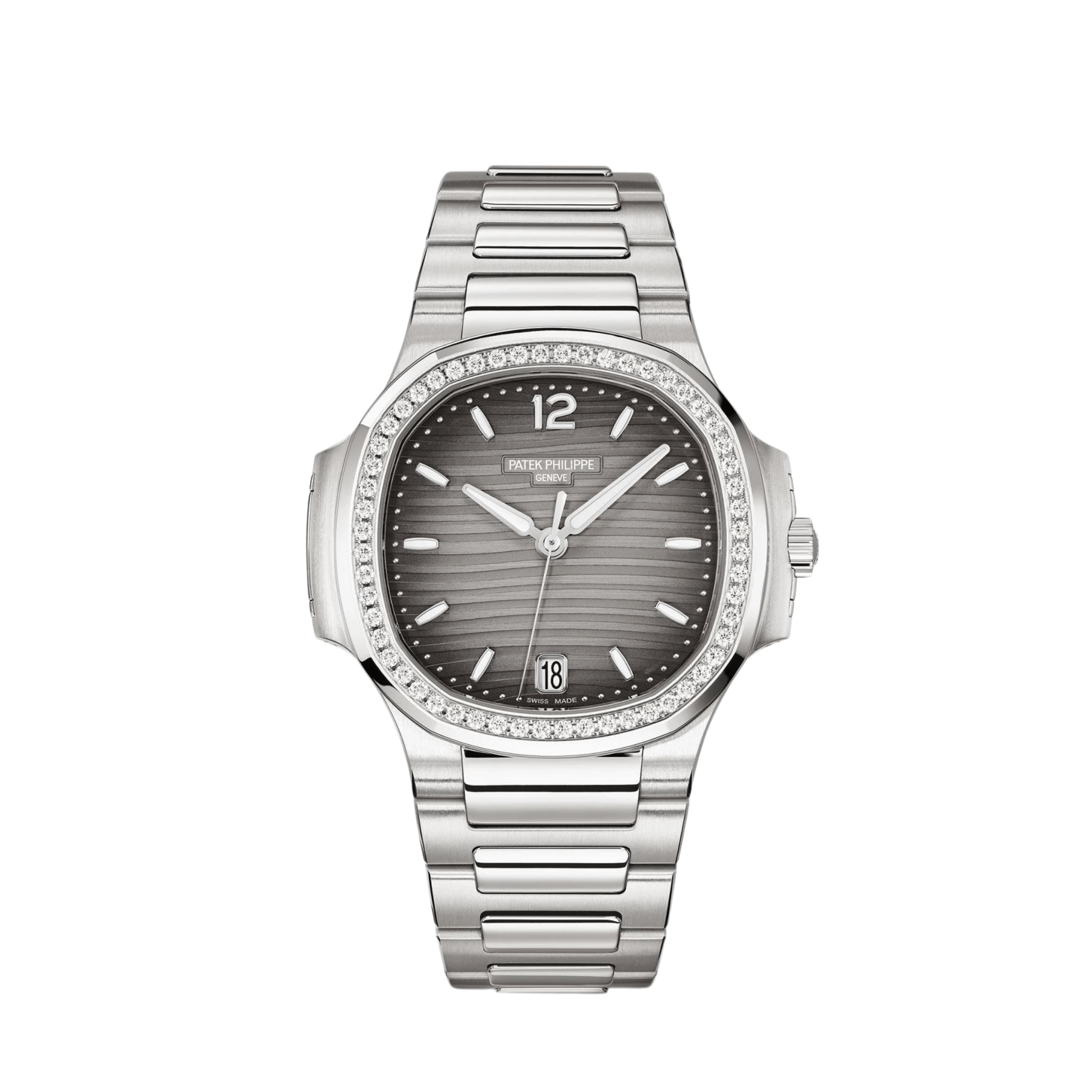 Patek Philippe Nautilus 7118/1200A-011 Ladies' Stainless Steel Gray Dial Diamond Bezel - View 8