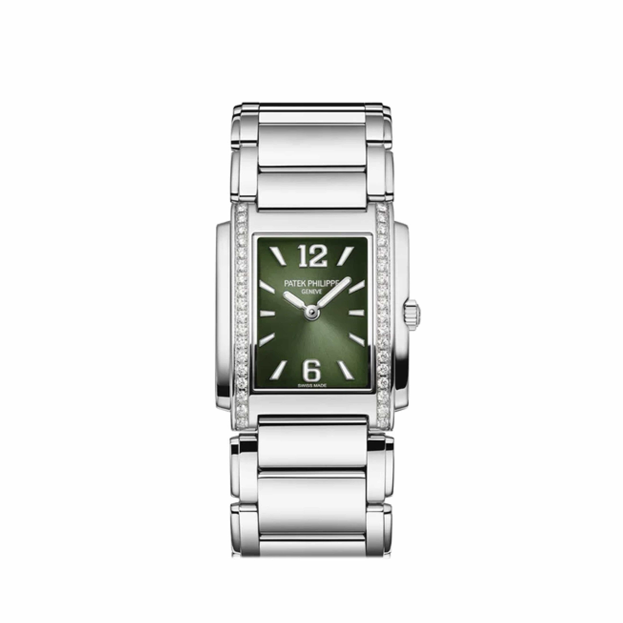 Patek Philippe Twenty-4 4910/1200A-011 'Ladies' Stainless Steel Green Diamond Dial Quartz - View 13
