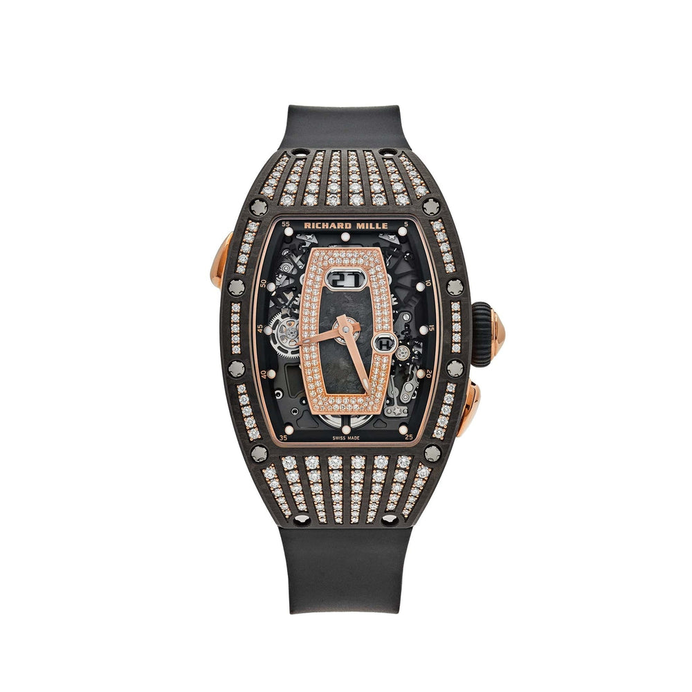 Richard Mille RM 037 Rose Gold Carbon TPT Diamond Set - View 3