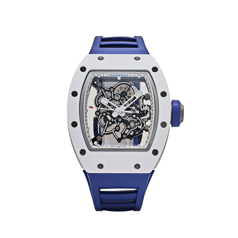 Richard Mille RM 055 Bubba Watson Japan Edition White Ceramic Titanium Blue Rubber (2015) - View 13