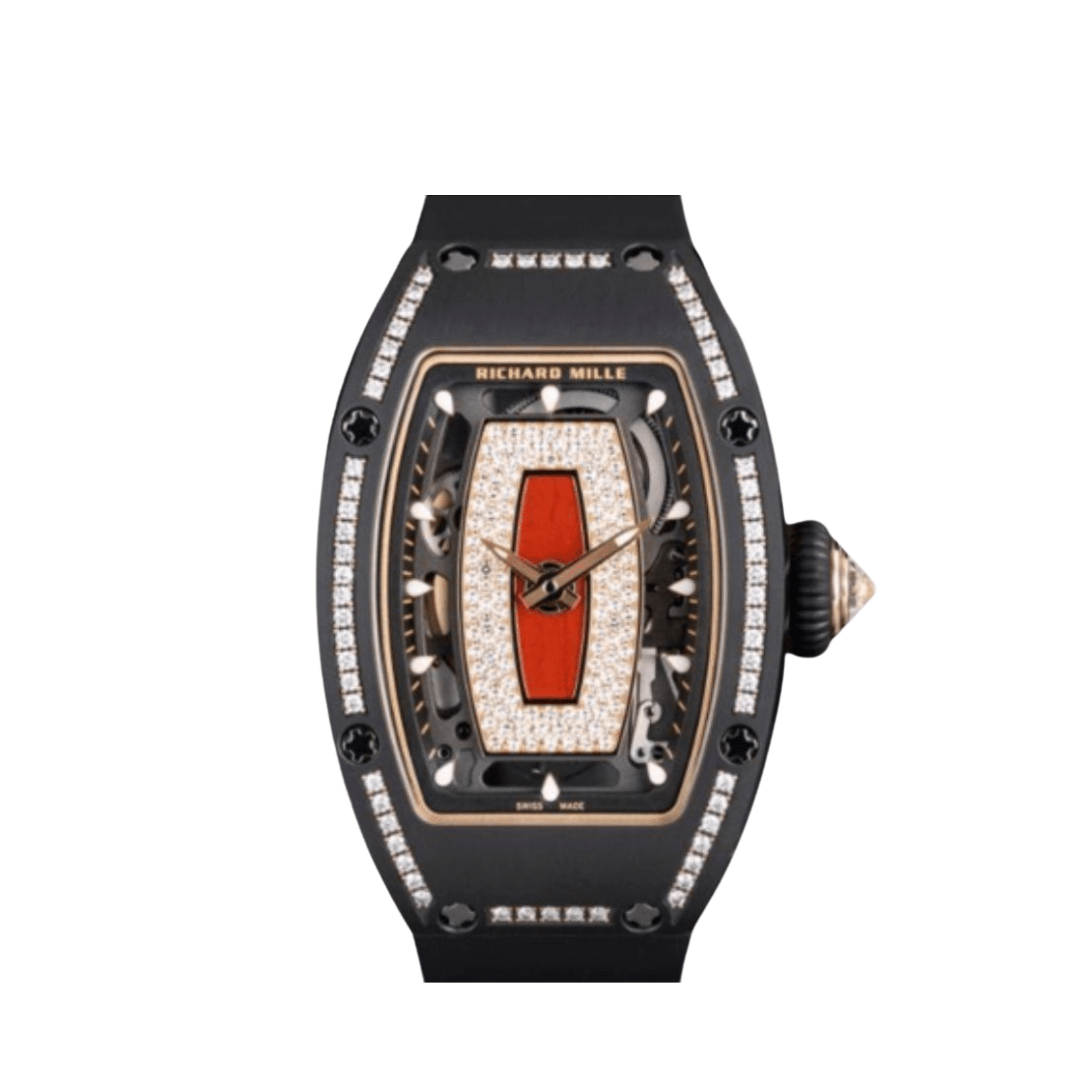Richard Mille RM 07-01 'Ladies' Black Ceramic Red Lips Diamond Dial - View 2