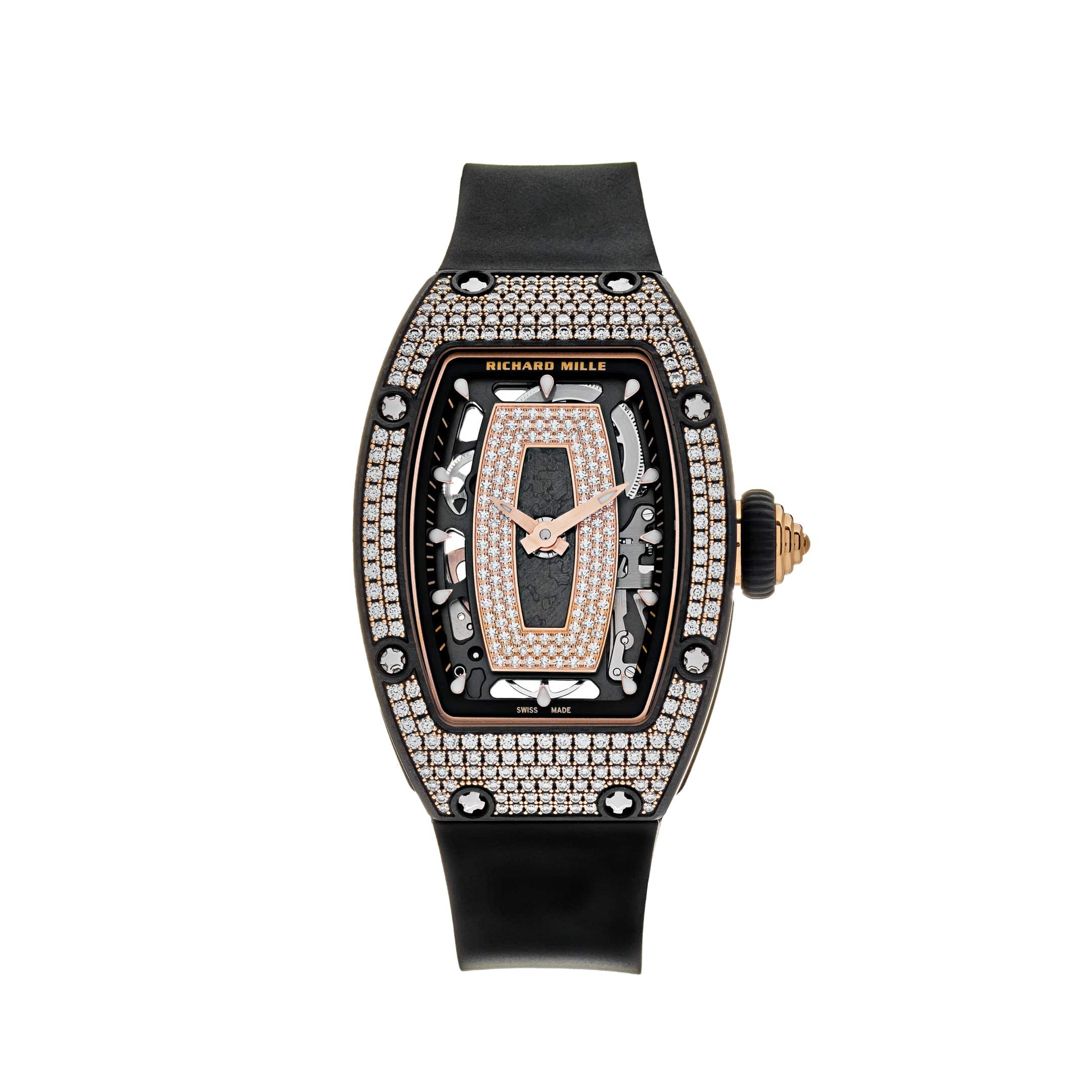 Richard Mille RM 07-01 'Ladies' Rose Gold Carbon-TPT Diamond Bezel - View 6