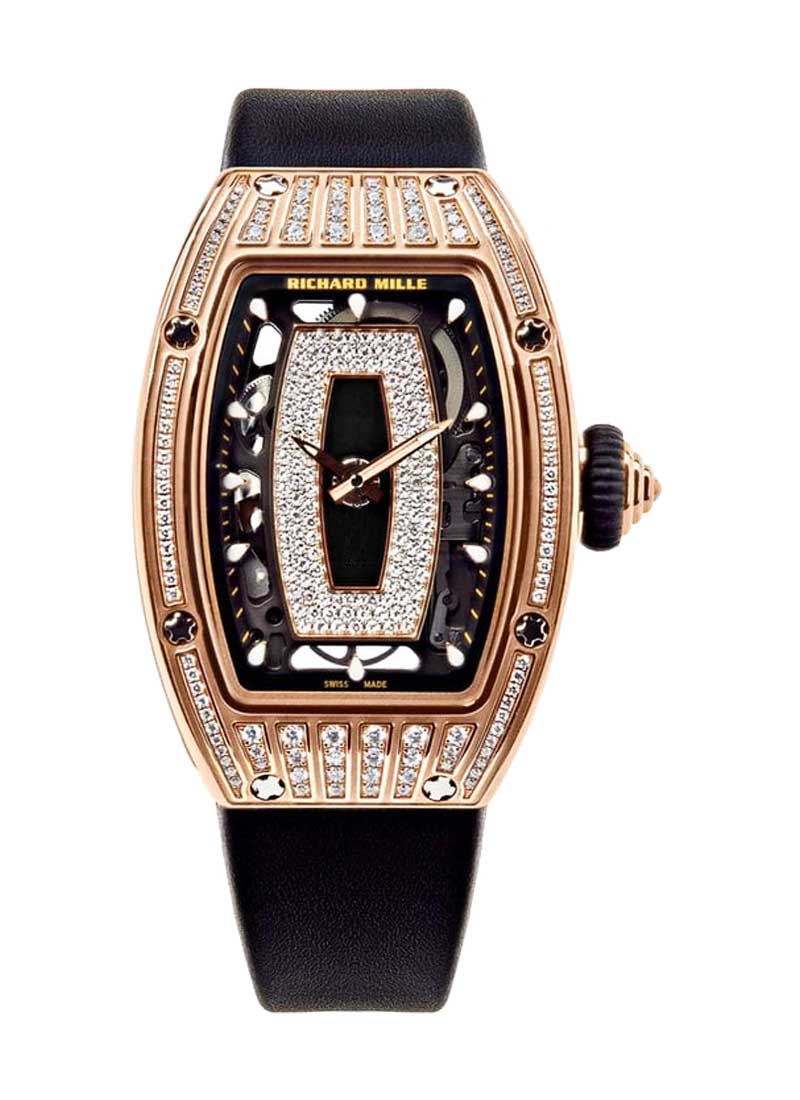 Richard Mille RM 07-01 Rose Gold Diamond Set Onyx Dial - View 2