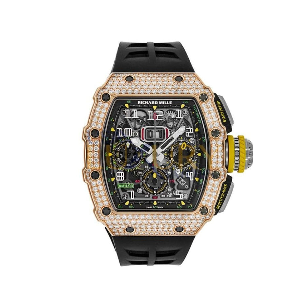 Richard Mille RM 11-03 Flyback Chronograph Diamond Set Rose Gold - View 6