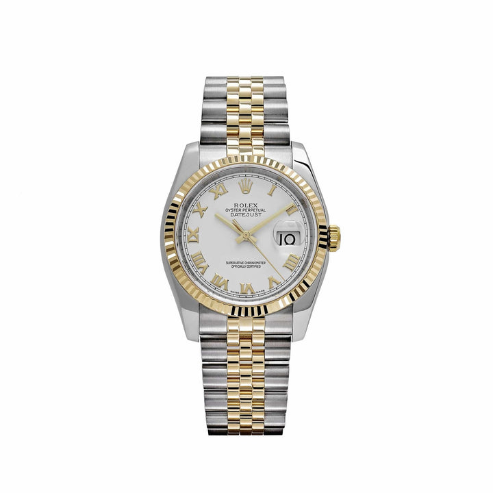 Rolex Datejust 116233 Yellow Gold Stainless Steel White Roman Dial Jubilee - View 5