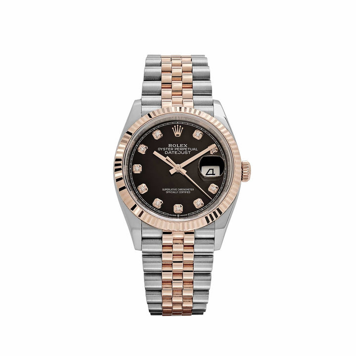 Rolex Datejust 126231 Rose Gold Stainless Steel Black Diamond Dial - View 2