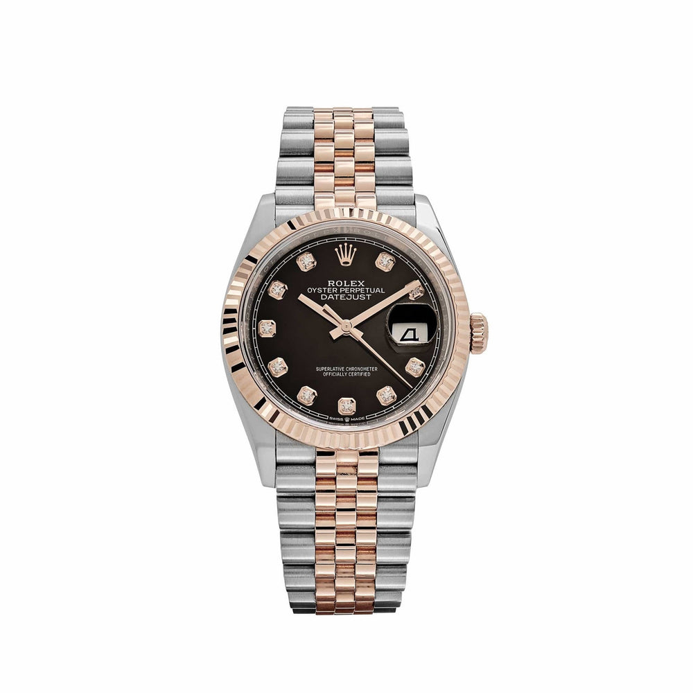 Rolex Datejust 126231 Rose Gold Stainless Steel Black Diamond Dial - View 2