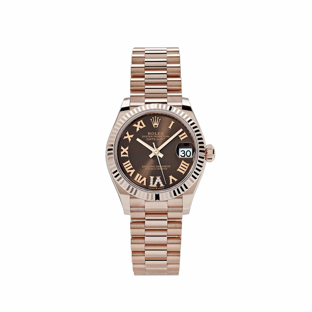 Rolex Datejust 278275 'Ladies' Rose Gold Diamond Chocolate Dial President (2024) - View 4
