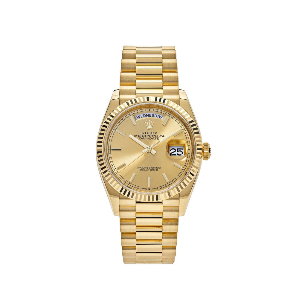 Rolex Day-Date 128238 Yellow Gold Champagne Dial - View 2