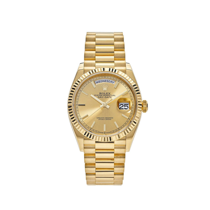 Rolex Day-Date 128238 Yellow Gold Champagne Dial - View 2