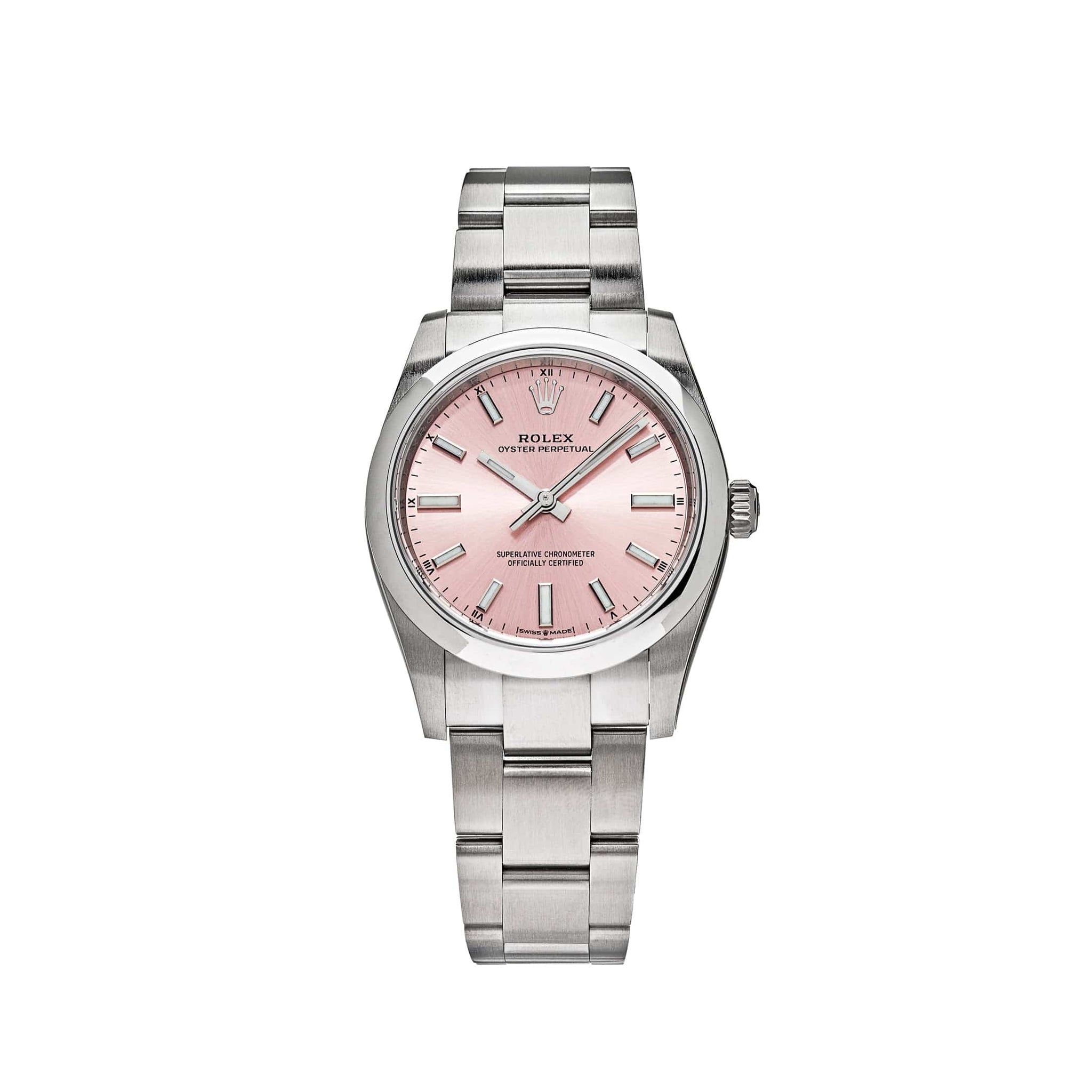 Rolex Oyster Perpetual 124200 'Ladies' Stainless Steel Pink Dial (2024) - View 3
